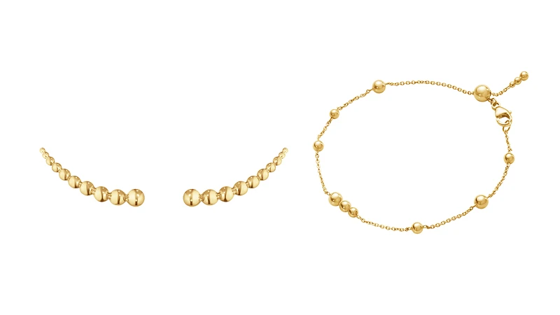 Moonlight Grapes系列耳夾，18K黃金，NT$ 31,000、手鍊，18k黃金，$39,000