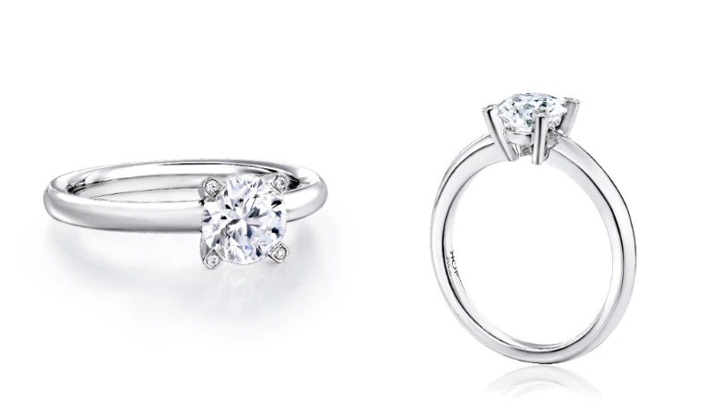 DLight鉑金單鑽戒指，中央主鑽約0.30ct起。