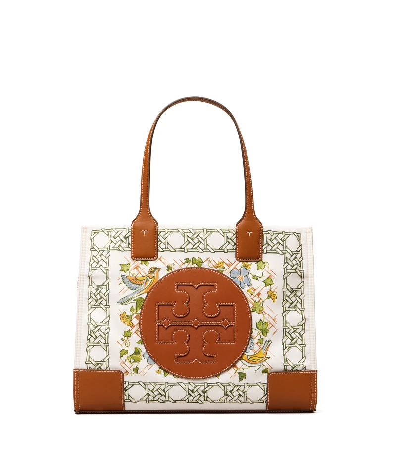 Tory Burch 藤蔓與鳥印花尼龍Ella托特包(小) ，售價NT$8,590