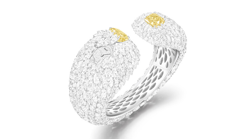 PIAGET Wings of Light系列艷彩黃鑽頂級珠寶鑽石手鐲錶
