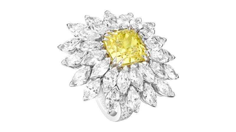 PIAGET Treasures系列艷彩黃鑽頂級珠寶鑽石戒指