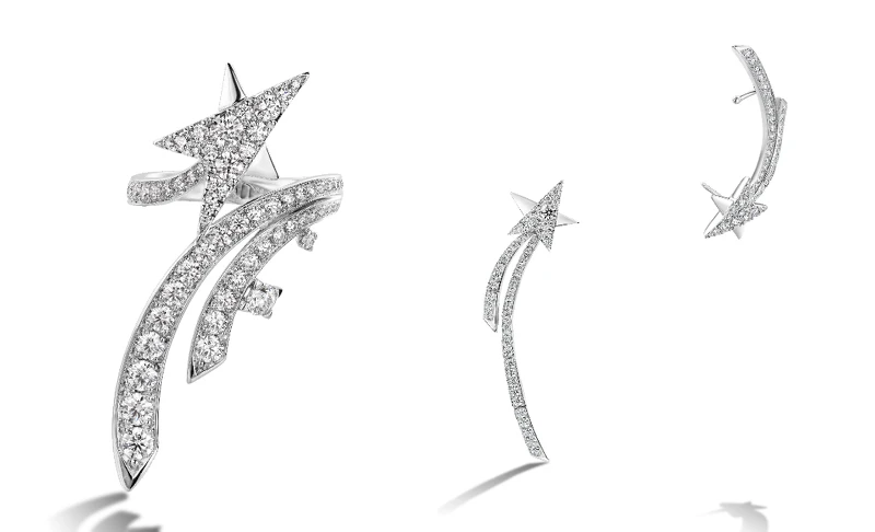 Starlight白K金鑽石戒指、Starlight白K金鑽石耳環