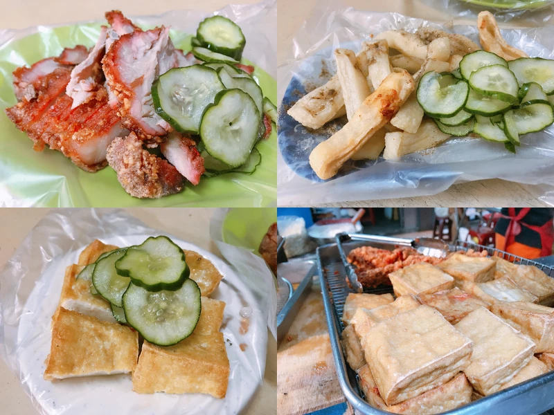 ▲香菇赤肉粥的小菜誘人。