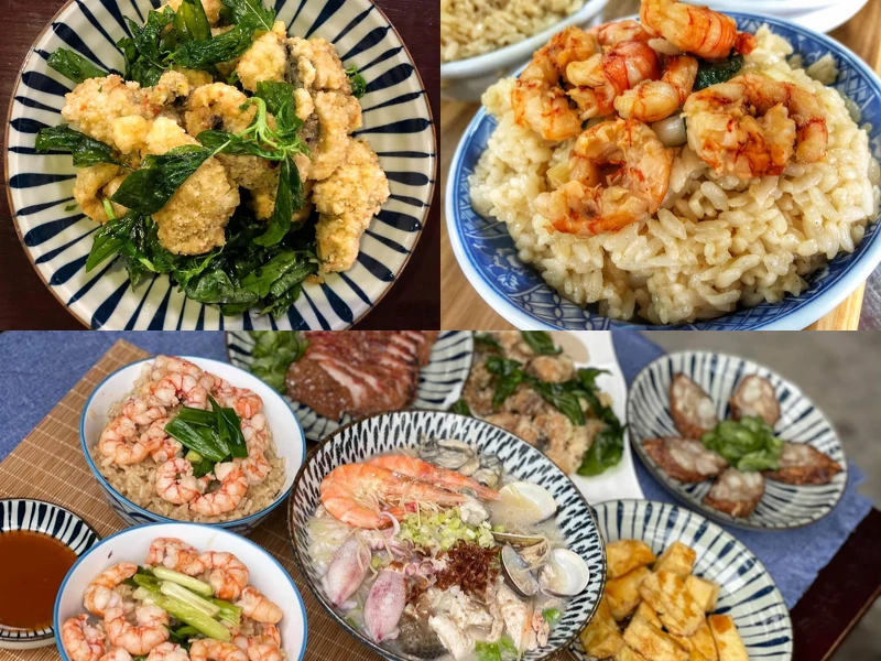 ▲無一物海產粥除了粥品好吃，也推薦蝦仁飯和炸旗魚肚。（合成圖 / 無一物海產粥授權使用）