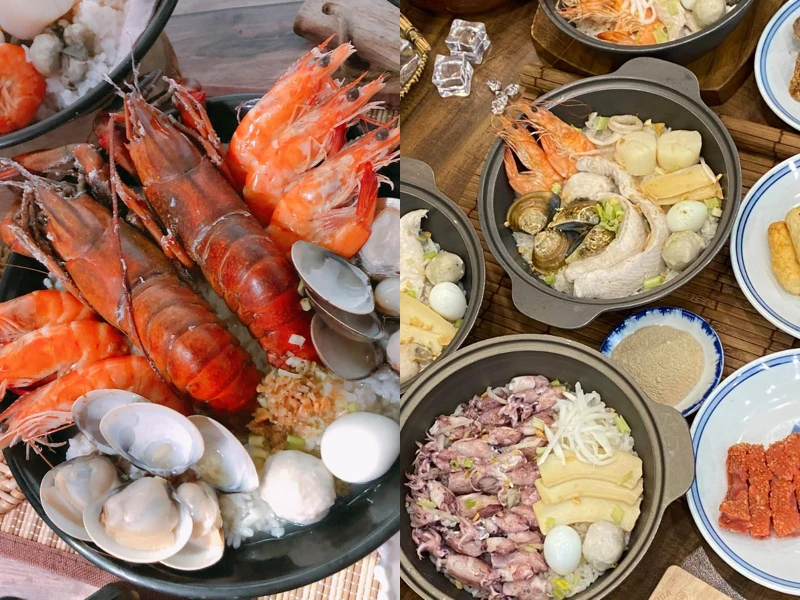 ▲宵夜來碗「痛瘋粥」，很有深夜的療癒感。（合成圖 / 萬華海鮮粥鋪授權使用）