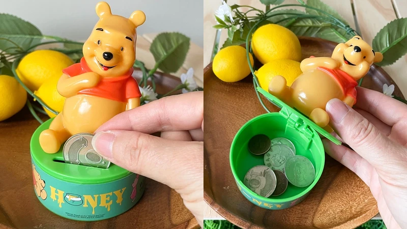 小熊維尼存錢糖果盒食玩 小熊維尼存錢糖果盒食玩
