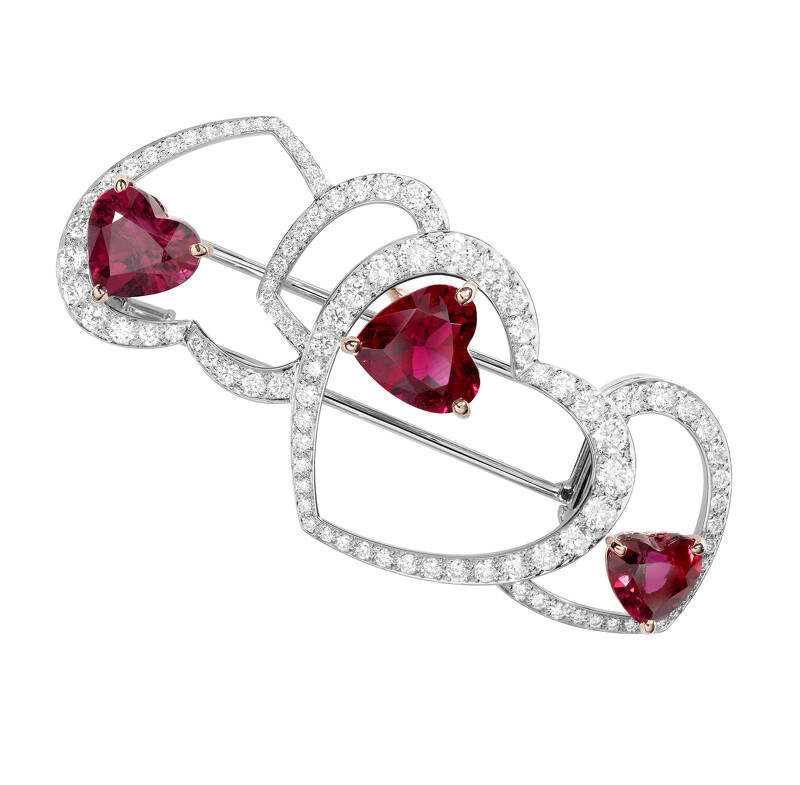 PRETTY WOMAN GLAMOUROUS High Jewelry紅碧璽和鑽石胸針NT$1,541,900 