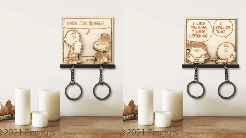 花生漫畫兩入鑰匙架組