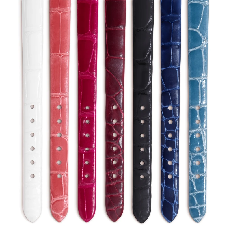 不同色調的短吻鱷魚皮錶帶