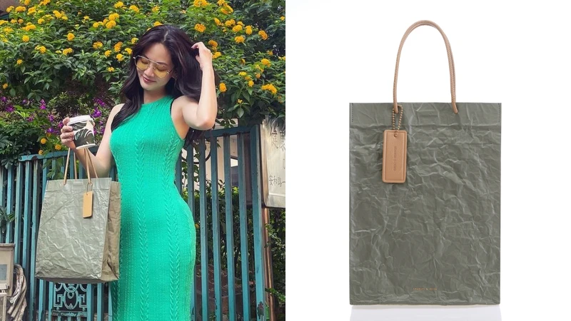 Charles & Keith信義誠品店獨賣皺摺手提包，售價NT$2,190