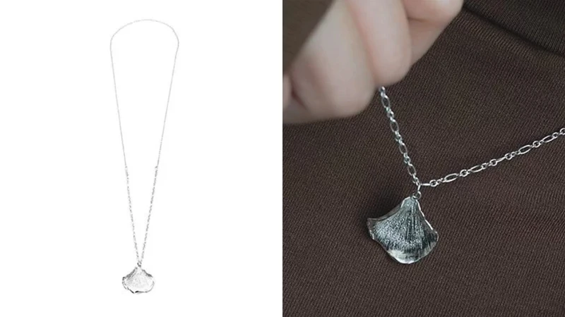 Kinjo草山金工 玫瑰花瓣・單片項鍊,售價NT$2,480 Kinjo草山金工 玫瑰花瓣・單片項鍊,售價NT$2,480