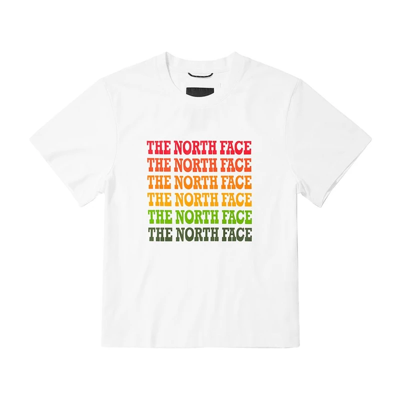 【70’S復古限定】The North Face北面女款白色吸濕排汗漸層印花短袖T恤，售價1980元