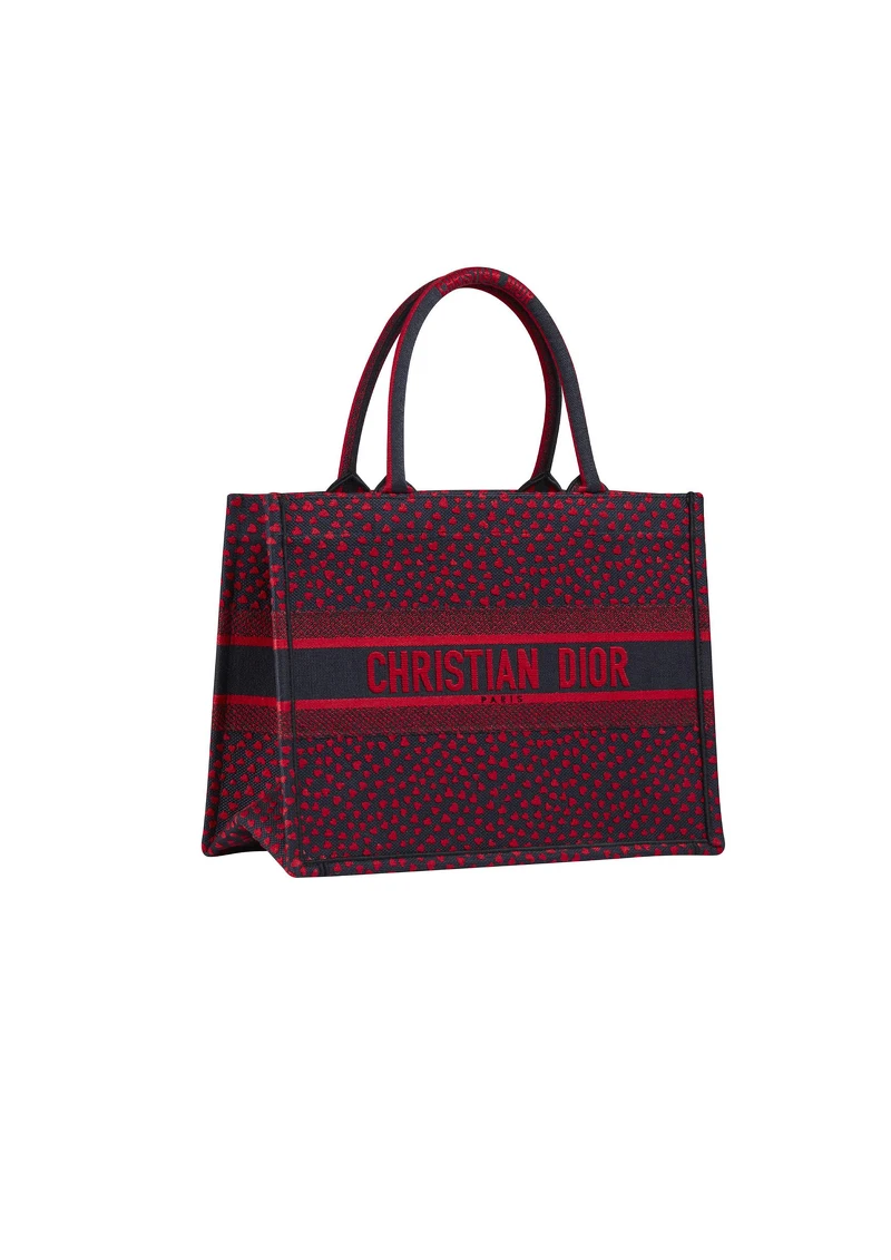 Book Pop Mizza 圖騰莓果紅刺繡小型托特包，NT105,000