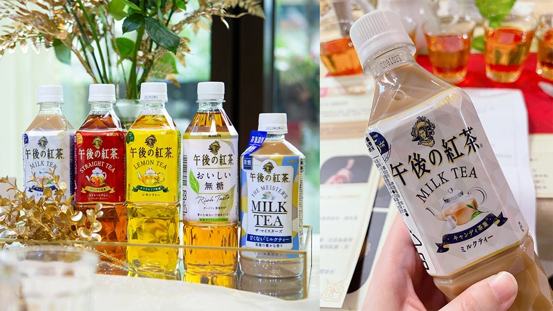 瓶身Logo印有享受代表的第一人,安娜‧瑪莉亞‧貝德福公爵夫人頭像。(圖/午後の紅茶提供) 瓶身Logo印有享受代表的第一人,安娜‧瑪莉亞‧貝德福公爵夫人頭像。(圖/午後の紅茶提供)