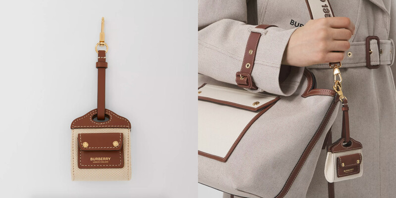 Burberry 雙色皮革拼帆布Airpods保護套,售價NT$14,900 Burberry 雙色皮革拼帆布Airpods保護套,售價NT$14,900