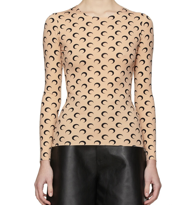 Marine Serre 月亮圖案打底上衣,USD189 / 約NT5,273 Marine Serre 月亮圖案打底上衣,USD189 / 約NT5,273