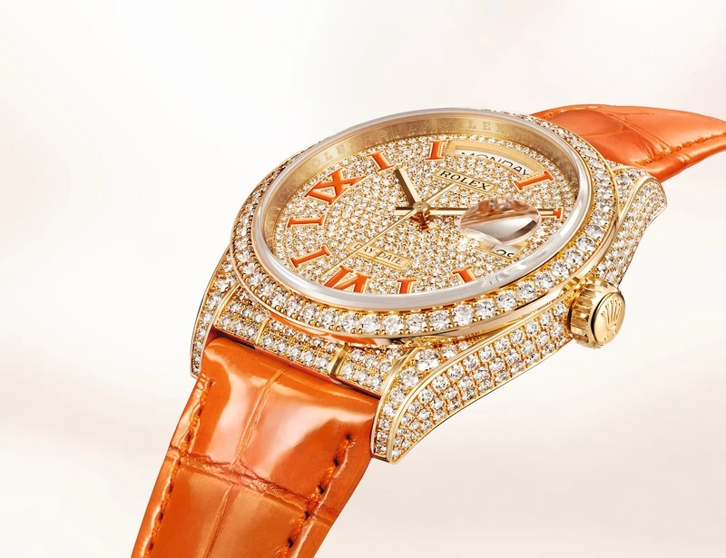 新款Day-Date 36搭載製錶技術領先的3255型機芯。 新款Day-Date 36搭載製錶技術領先的3255型機芯。