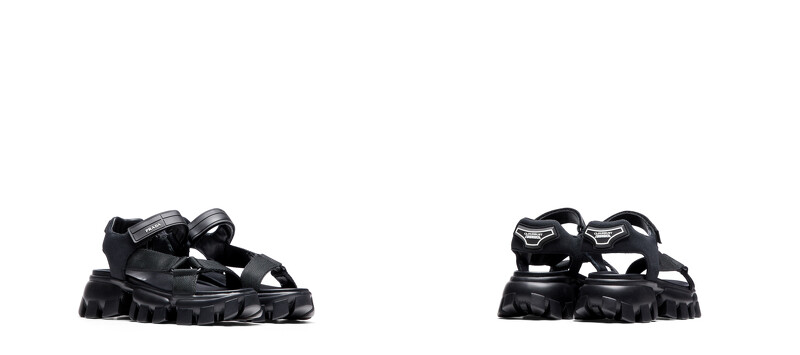 Prada 運動風編織尼龍飾帶涼鞋，售價NT$30,000