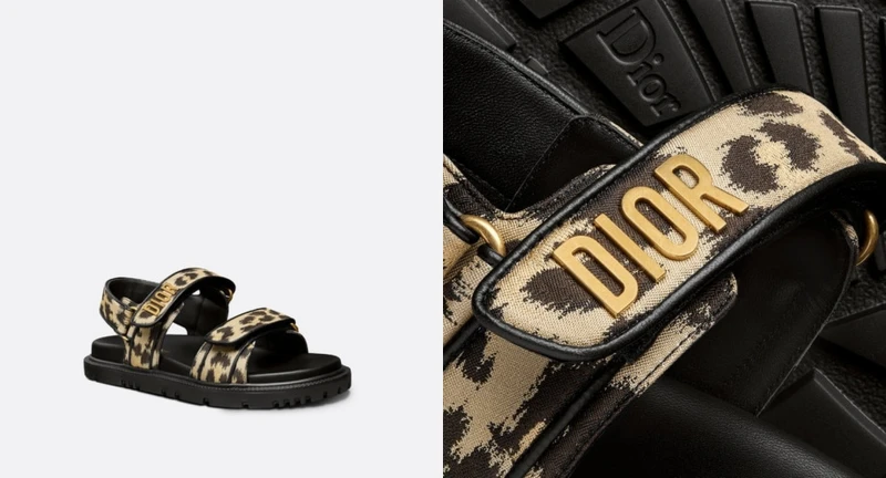 Dior Act涼鞋（豹紋印花），售價NT$38,000