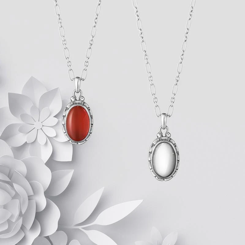 Georg Jensen 喬治傑生 Heritage 復刻系列項鍊 NTD9,500(紅玉髓)、NTD8,500(純銀) Georg Jensen 喬治傑生 Heritage 復刻系列項鍊 NTD9,500(紅玉髓)、NTD8,500(純銀)
