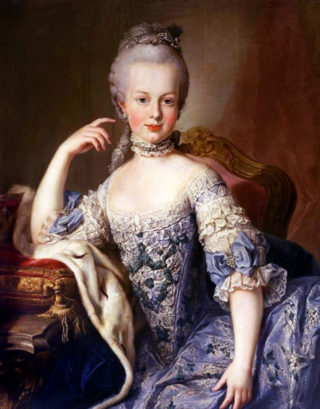 《瑪麗‧安東妮肖像畫》,相信為 Martin van Meytens 作品,約 1787-1788 年,奧地利維也納美泉宮 《瑪麗‧安東妮肖像畫》,相信為 Martin van Meytens 作品,約 1787-1788 年,奧地利維也納美泉宮