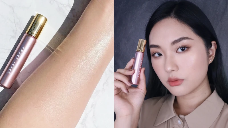 Bobbi Brown 2021限量神仙光影系列金緻打亮液(左)刷色(IG@bbpro_jp_saki)、(右)實擦(IG@@monimoni_makeup) Bobbi Brown 2021限量神仙光影系列金緻打亮液(左)刷色(IG@bbpro_jp_saki)、(右)實擦(IG@@monimoni_makeup)