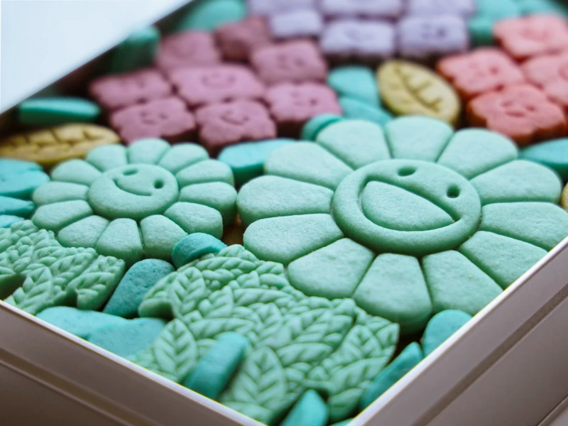 日葵親子花為薄荷風味餅乾。