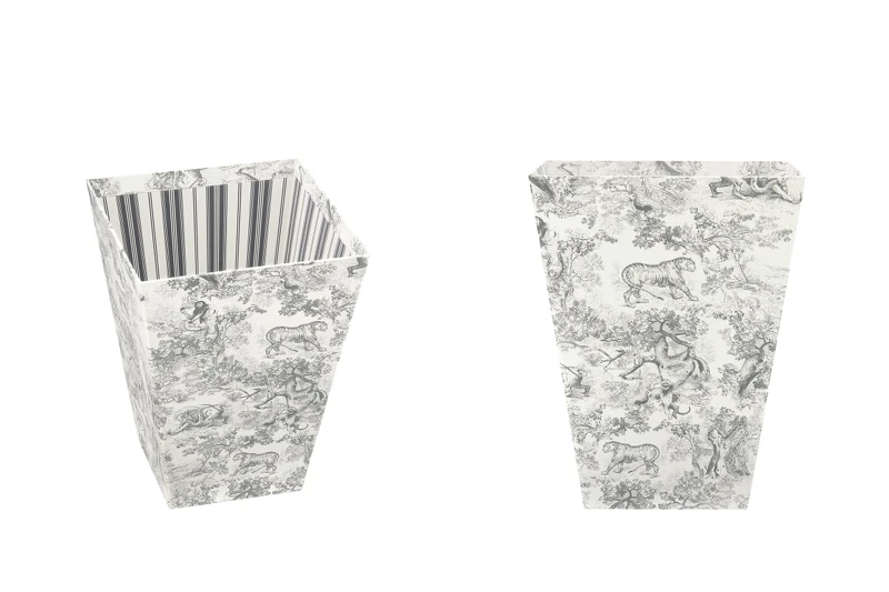 Dior Toile de Jouy灰色法式印花垃圾桶