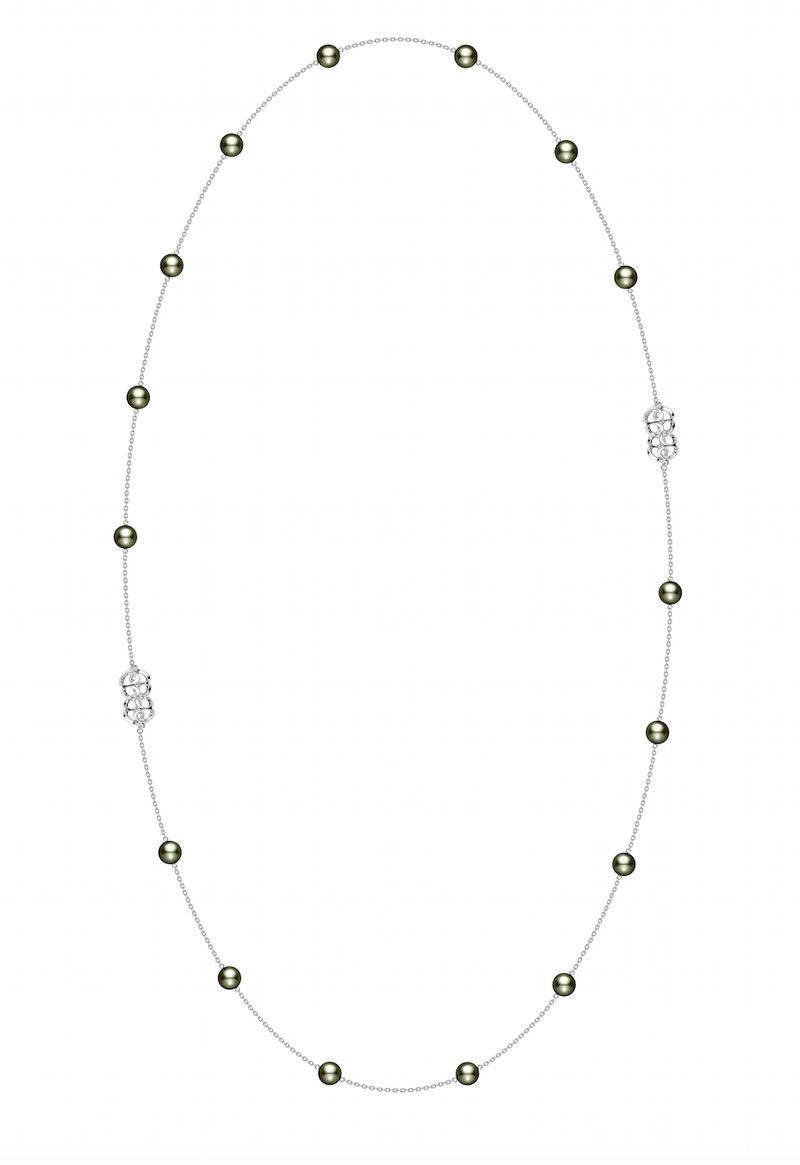 全新上市-Mikimoto Double Eight系列黑珍珠鏈結項鍊 參考價格NT$ 268,000 全新上市-Mikimoto Double Eight系列黑珍珠鏈結項鍊 參考價格NT$ 268,000