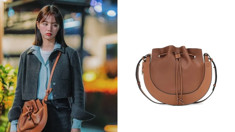 Loewe皮革拼接包，約NT55,000