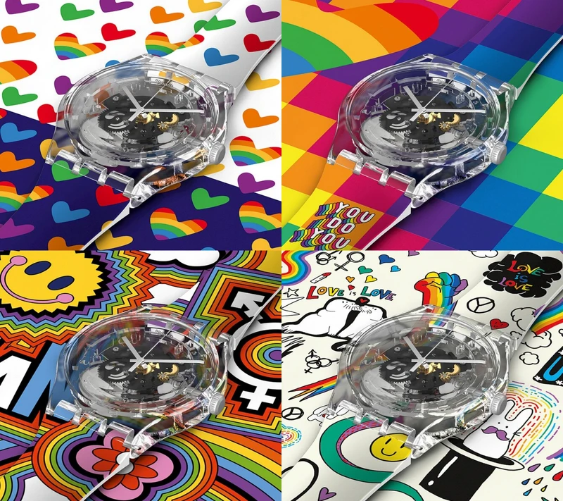 Swatch 2021 Pride系列客製手錶畫布 Swatch 2021 Pride系列客製手錶畫布