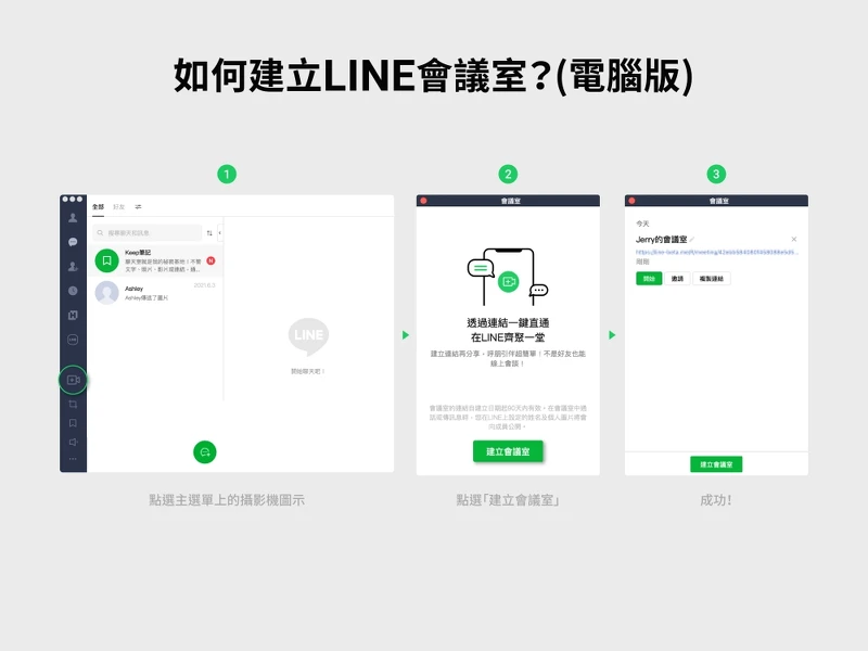 如何建立LINE會議室？(電腦版)