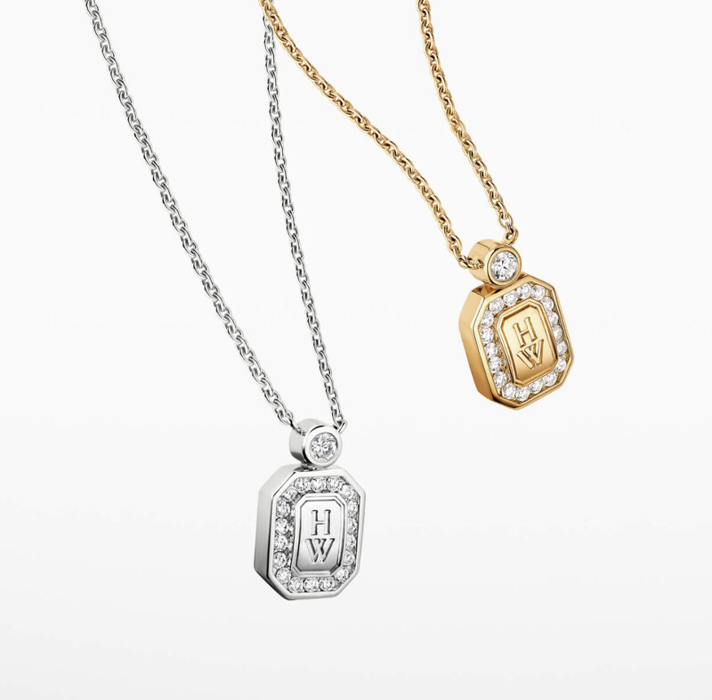 Harry Winston HW Logo系列18K黃金鑽石墜飾 Harry Winston HW Logo系列18K黃金鑽石墜飾
