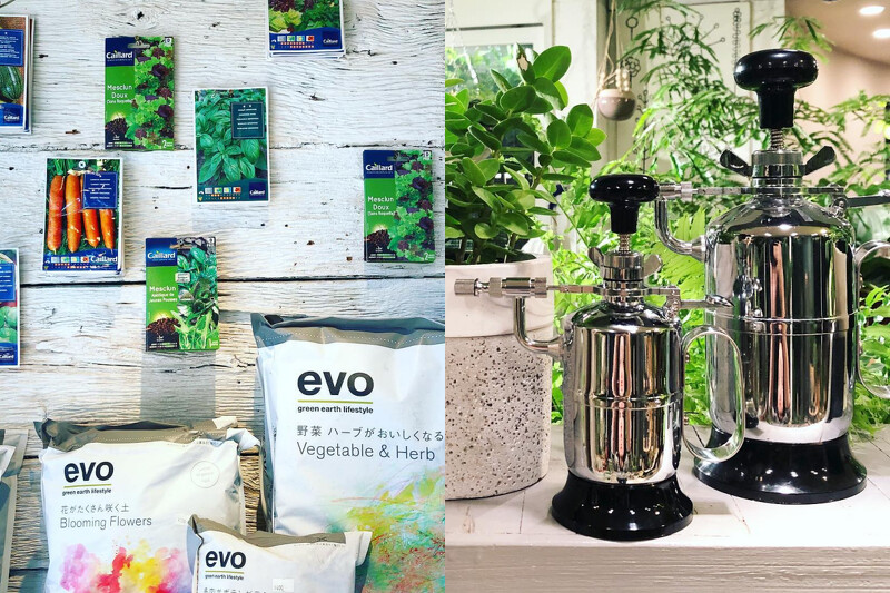 有許多園藝相關工具及道具。