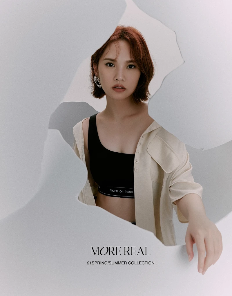 MORE REAL單肩運動款BRA TOP，NT390