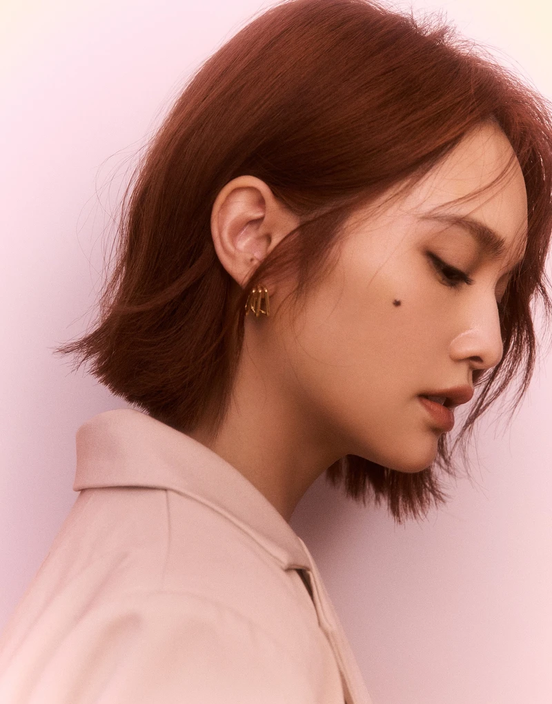 時髦三環方形耳環，NT490