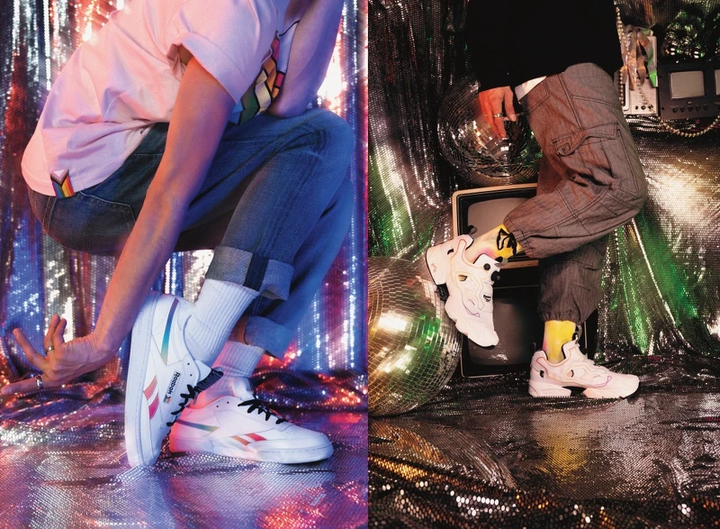 Reebok Pride系列(左)Club C,售價NT$2,650/(右)Instapump Fury OG,售價NT$4,850 Reebok Pride系列(左)Club C,售價NT$2,650/(右)Instapump Fury OG,售價NT$4,850