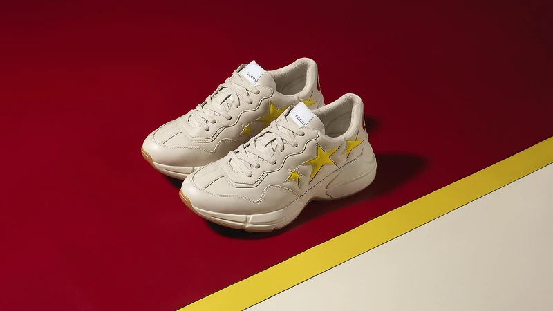 Gucci Rhyton老爹鞋，以Demetra材質製作