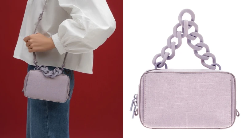 粗鍊麻質小方包，NT1,990