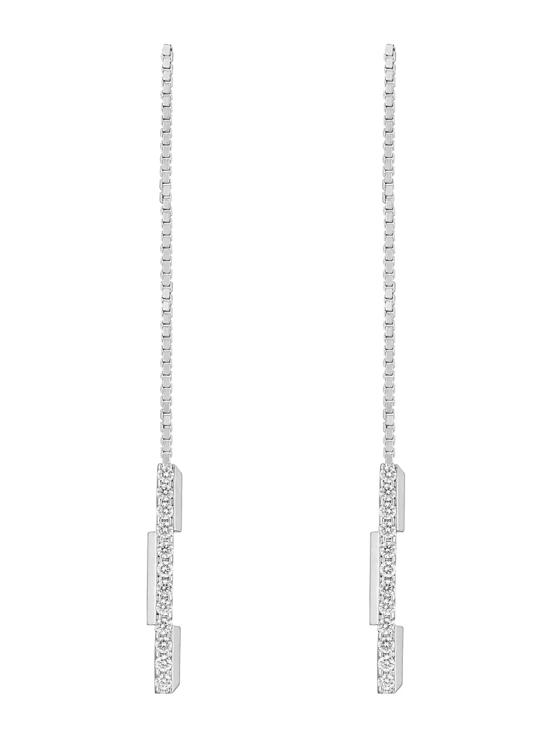 Link to Love系列18K白金鑽石吊墜耳環 $85,900