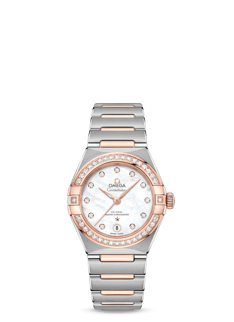 歐米茄Omega星座Constellation系列手錶,錶徑尺寸29毫米,同軸擒縱大師天文台機械機芯,售價台幣$414,000 歐米茄Omega星座Constellation系列手錶,錶徑尺寸29毫米,同軸擒縱大師天文台機械機芯,售價台幣$414,000