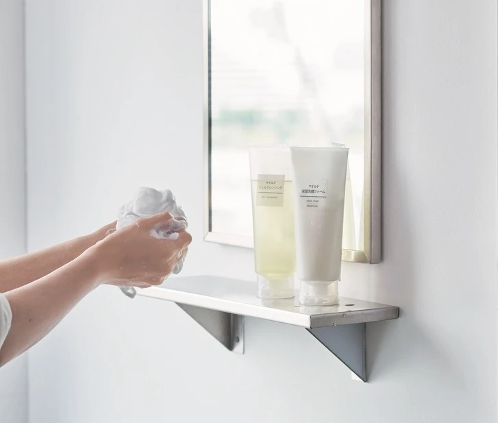 MUJI無印良品洗臉用網狀起泡網使用情境圖 MUJI無印良品洗臉用網狀起泡網使用情境圖