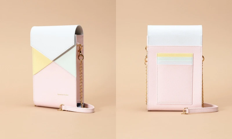 Samantha Thavasa撞色拼接手機包，日幣22,000圓