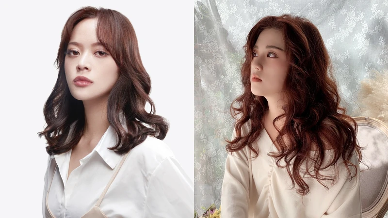 資生堂專業美髮建議面試髮型,紅棕色系捲髮造型俐落又幹練(左圖資生堂提供、右圖by @ola_hair_salon 資生堂專業美髮建議面試髮型,紅棕色系捲髮造型俐落又幹練(左圖資生堂提供、右圖by @ola_hair_salon