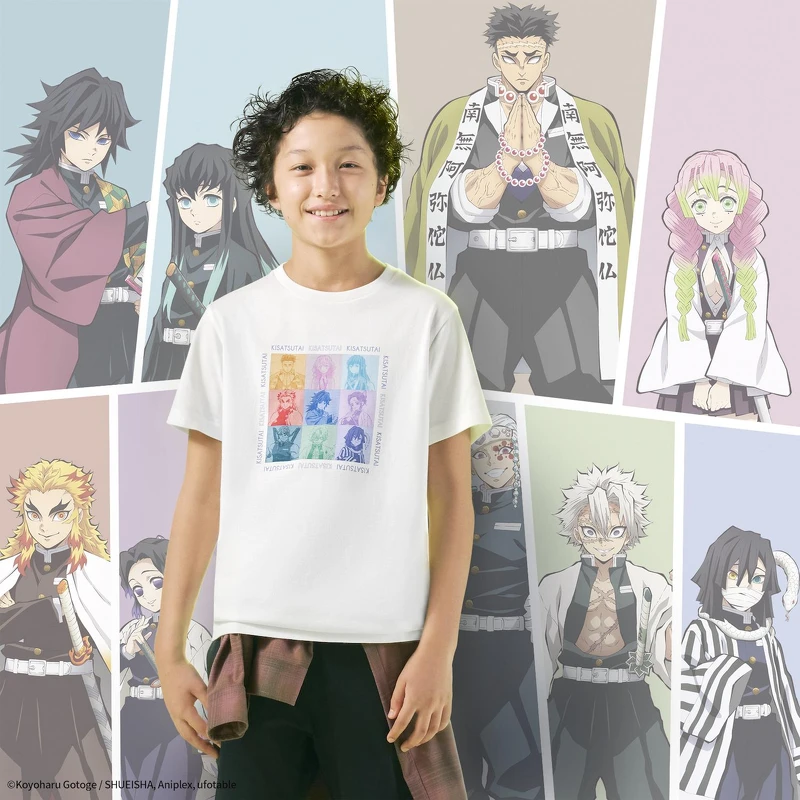 Uniqlo X GU X《鬼滅之刃》聯名童裝T，NT$390