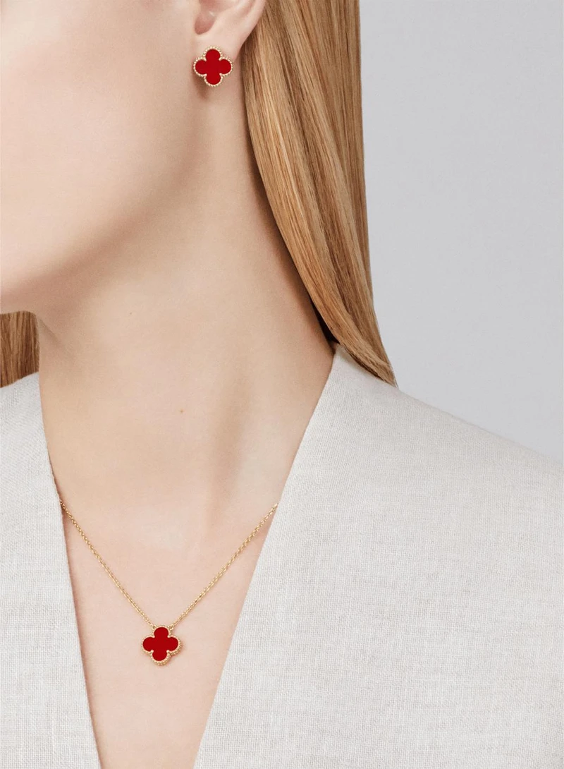 Van Cleef & Arpels - Vintage Alhambra吊墜(黃K金, 紅玉髓) Van Cleef & Arpels - Vintage Alhambra吊墜(黃K金, 紅玉髓)
