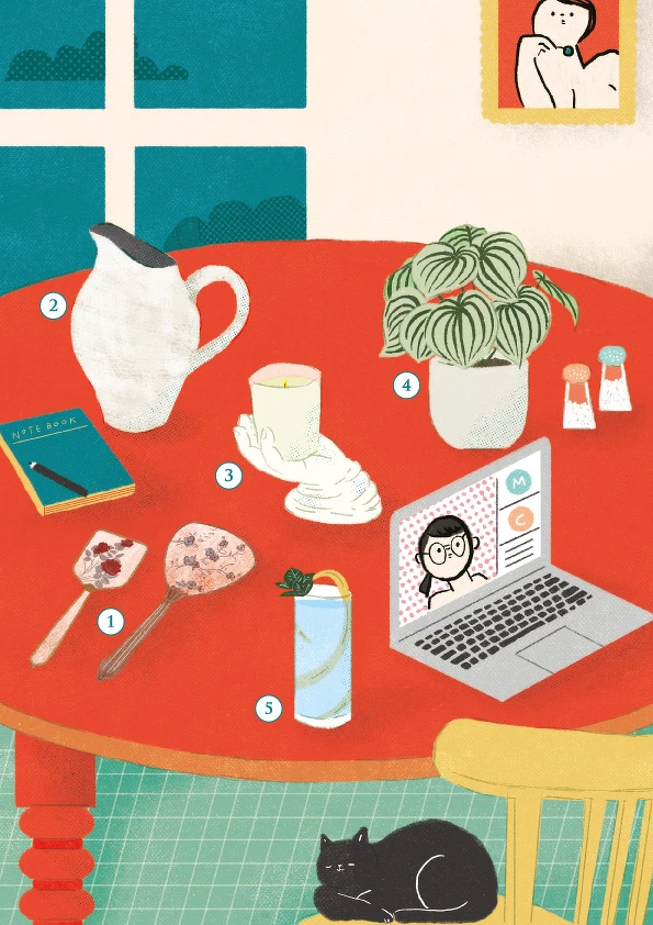 ▲柚木蝴蝶桌,Natural n’ Vintage。(插圖/Mori三木森) ▲柚木蝴蝶桌,Natural n’ Vintage。(插圖/Mori三木森)