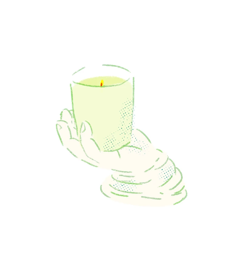 ▲Palais d'Hiver 香氛蠟燭,Astier de Villatte、 手造型白瓷蠟燭架,Astier de Villatte。(插圖/Mori三木森) ▲Palais d'Hiver 香氛蠟燭,Astier de Villatte、 手造型白瓷蠟燭架,Astier de Villatte。(插圖/Mori三木森)