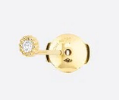 Dior 迪奧 Mimirose系列18K黃金和鑽石單邊耳環，售價NT19,600