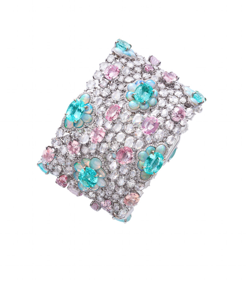 蕭邦Red Carpet 系列符合倫理道德標準的18K白金手鐲